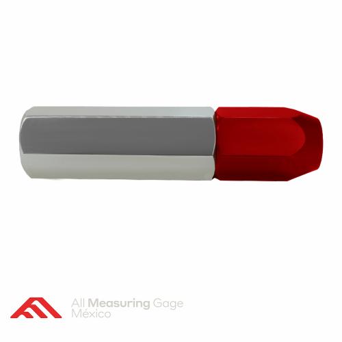 Reversible handle / mangos – single end (S.E.) centro plata-capuchón rojo