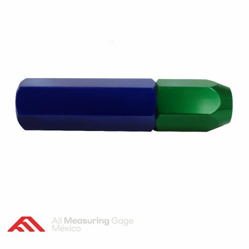 Reversible handle / mangos – single end (S.E.) centro azul-capuchón verde