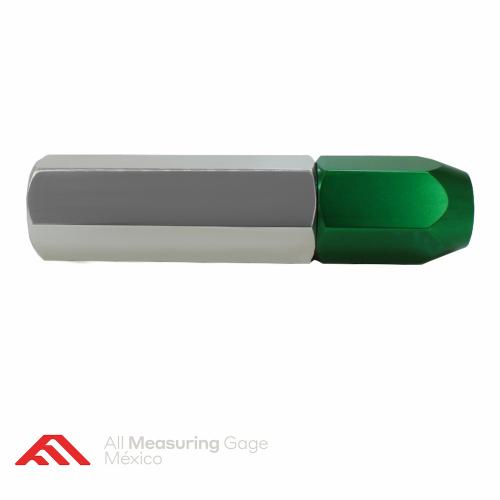 Reversible handle / mangos – single end (S.E.) centro plata-capuchón verde